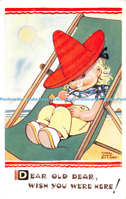 R313728 Liebe alte Liebe Wish you Were Here Valentine Mabel Lucie Attwell