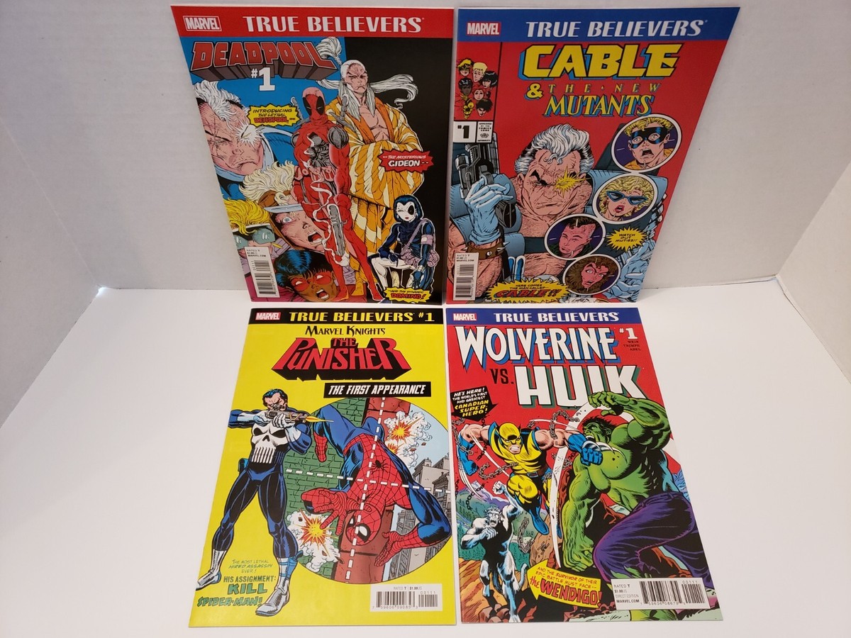 1st Deadpool + 1st Cable + 1st Punisher + 1st Wolverine (NM or 9.4