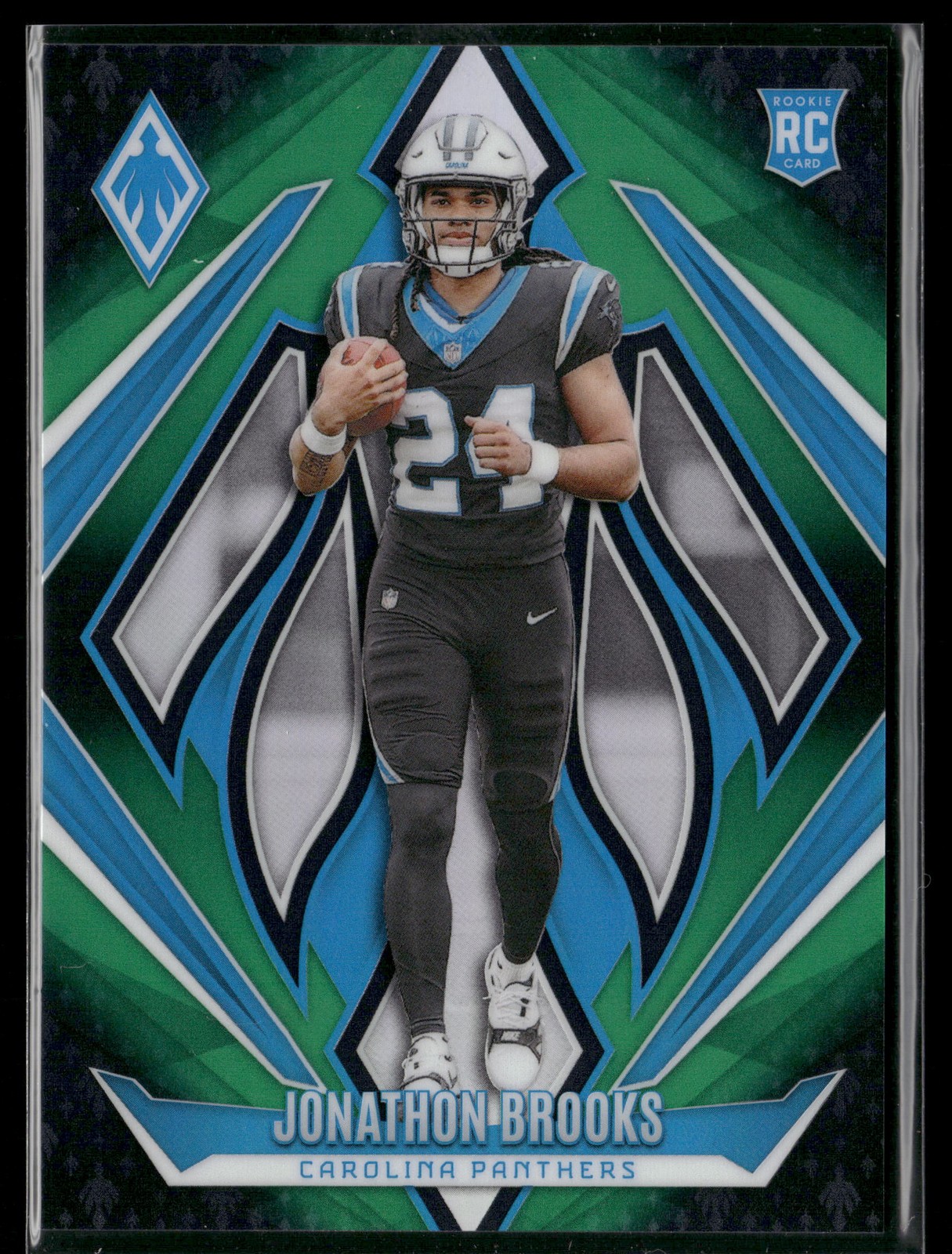 JONATHON BROOKS Rookie Green Fade /199 2024 Panini Phoenix Football #208 Panthe