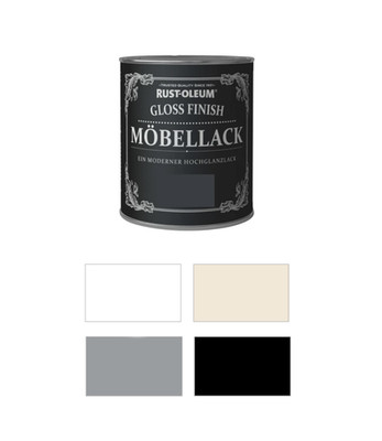 Gloss Finish Möbellack 750 ml Farbwahl Hochglänzend Höchste Deckkraft Rust-Oleum