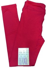NWT LuLaRoe Kids L/XL 8-14 Solid Dark Pink Leggings
