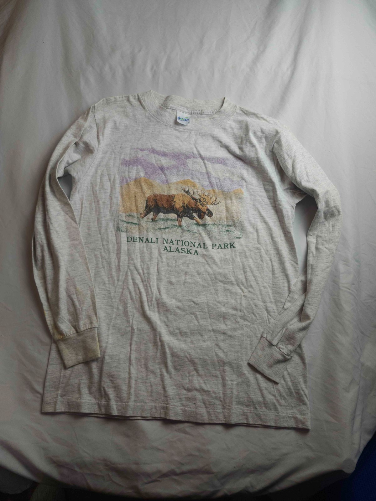 Vintage Denali National Park Sweatshirt Mens Large Gray Mt McKinley Alaska USA