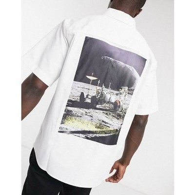 Calvin Klein by Raf Simons Est 1978 Moon Landing Button Down Short Sleeve Shirt