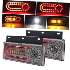 Trailer Tail Light Brake Stop Light, 2PCS LED Rear Stop TruckTaillight-XC24V
