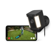 Ring Spotlight Cam Plus Plug-In - 1080p Video - LED Spotlights - Black