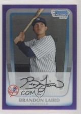 2011 Bowman Chrome Prospects Purple Refractor 780/799 Brandon Laird #BCP214 fm0