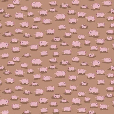 DEAR STELLA - Hogs & Kisses Flannel by Dear Stella - I Ham What I Ham - Ginger