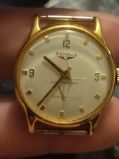 Vintage Benrus Shock-Absorber 17 Jewel Manual Wind Up Watch Works Needs Crystal