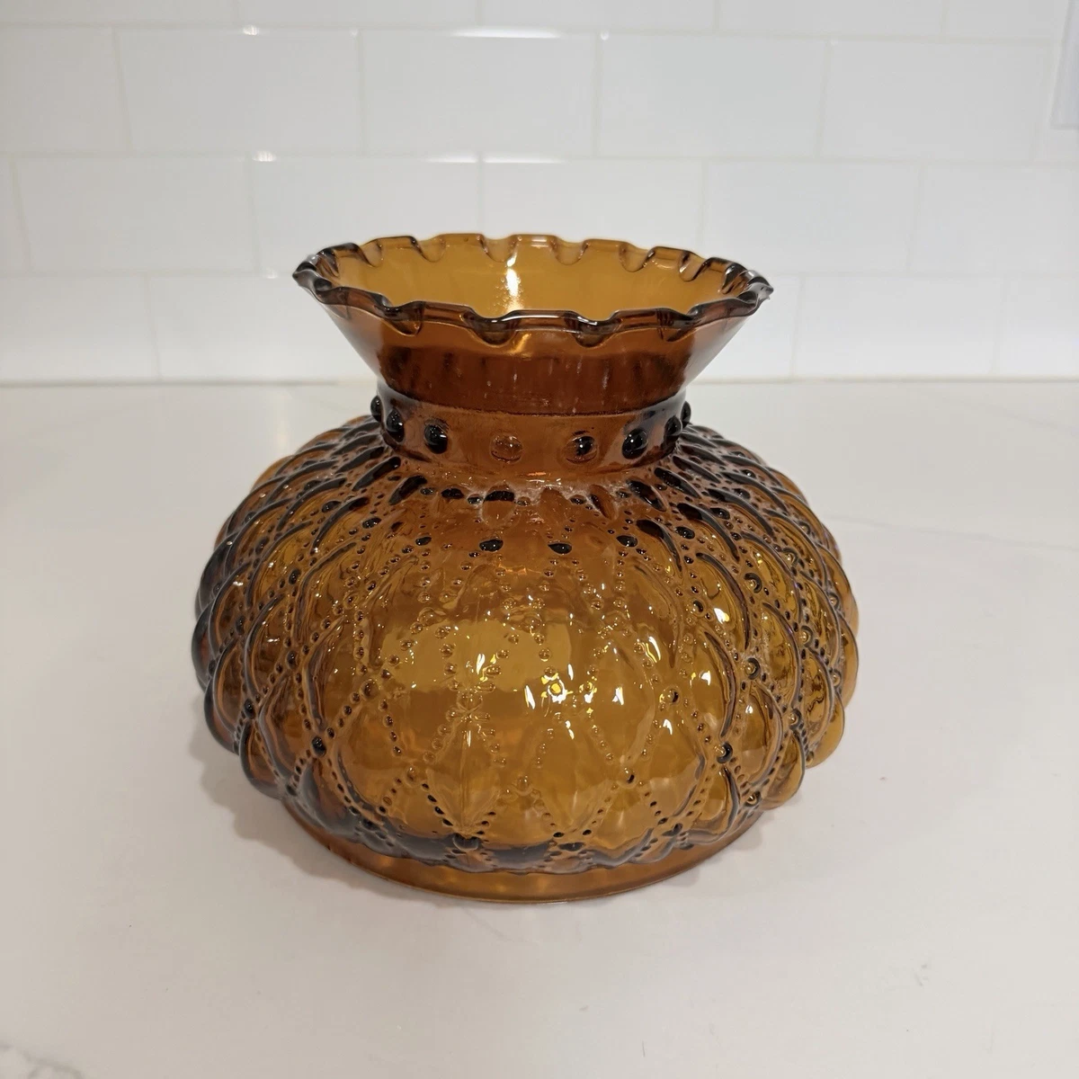Amber Glass Lamp In Collectible Lamp Shades for sale | eBay