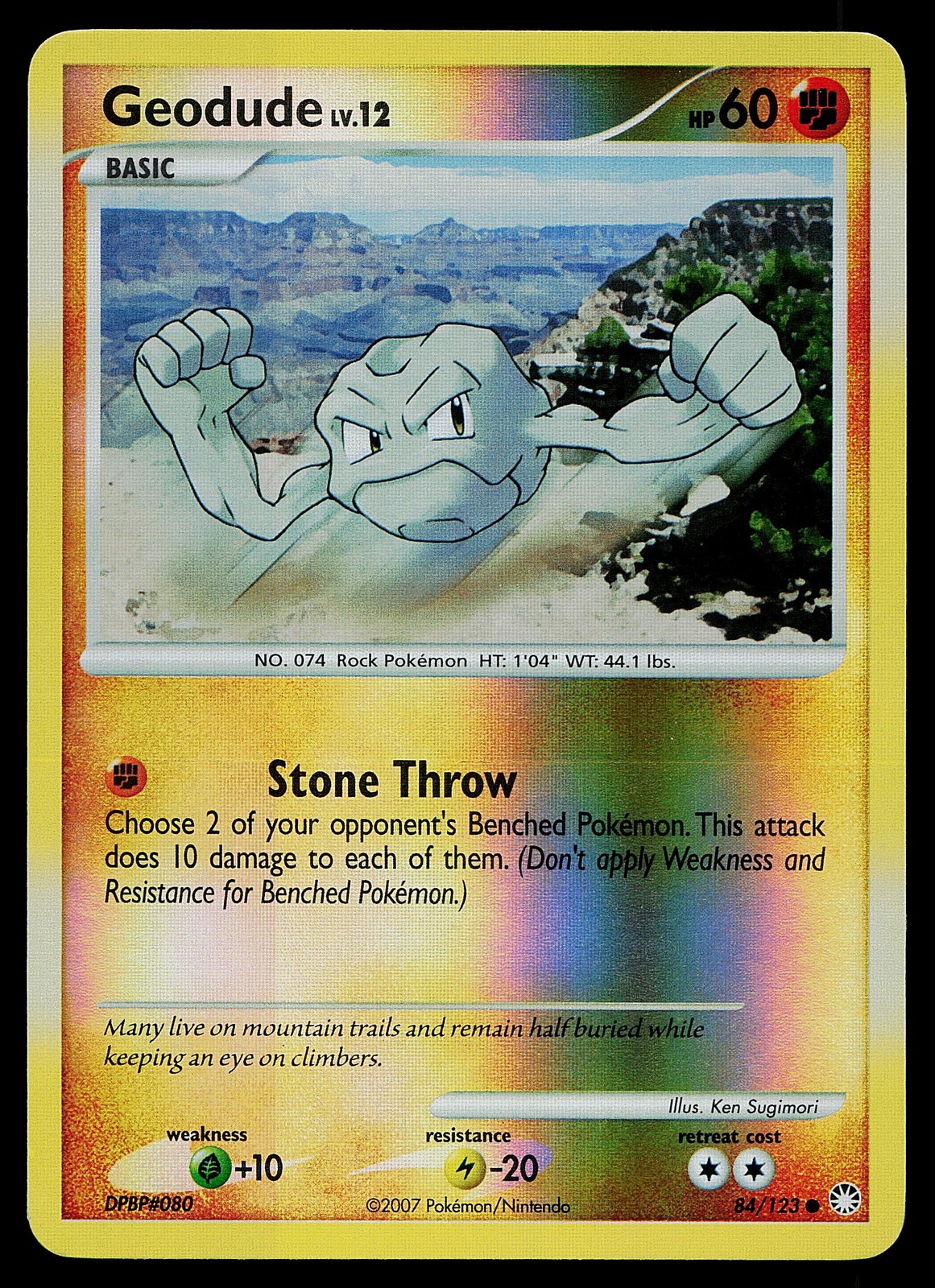 Pokemon Card - Geodude Mysterious Treasures 84/123 Common Reverse Holo