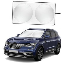 Windshield Sun Shade with Storage Pouch for SUVs, Durable 190T Polyester Sun