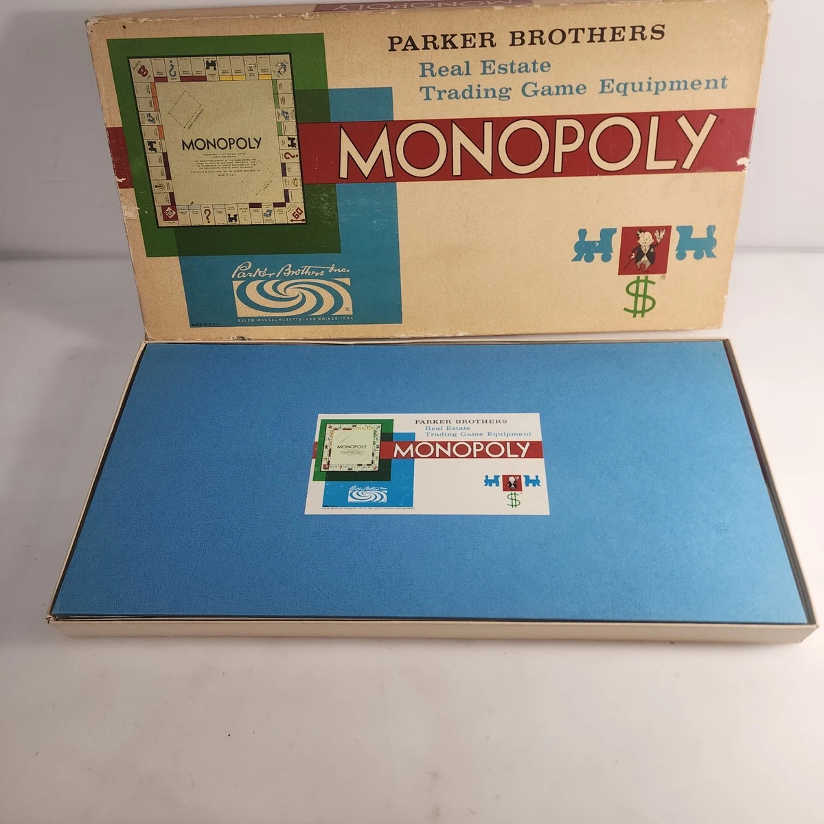 Parker Brothers Monopoly 1961 Vintage Manufacture Board