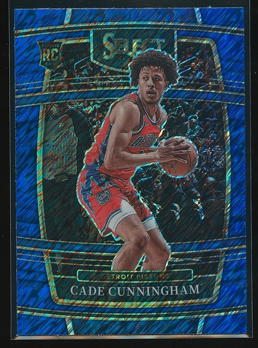 Cade Cunningham 2021-22 Panini Select Concourse Blue Shimmer Prizm #11 Rookie RC