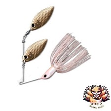 NEW Deps B Custom Spinnerbait Double Wheelow 3/8oz Fine Pearl #17