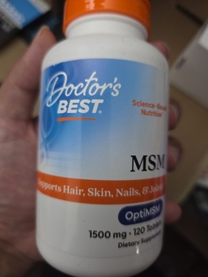 MSM with OptiMSM 120 Tablets 1500 Mg by Doctors Best Exp 09/28