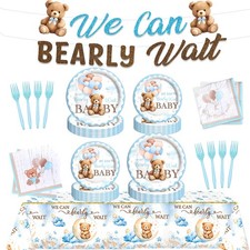 We Can Bearly Wait Baby Shower Decorations, Teddy Bear Baby Shower Party Supp...