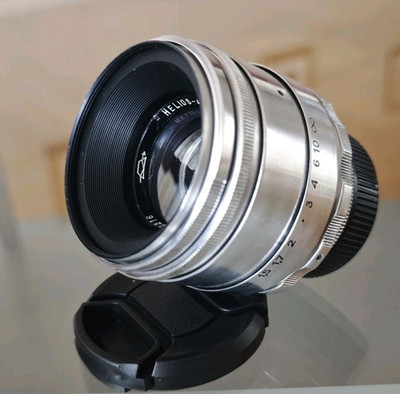 Helios 44 KMZ Photo Lens Silver  13 blades 2/58 mm mount M42