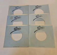 45 RPM 7" RECORD SLEEVES CO. SLEEVE 6 PACK SEE PHOTOS Epic Records SLV330