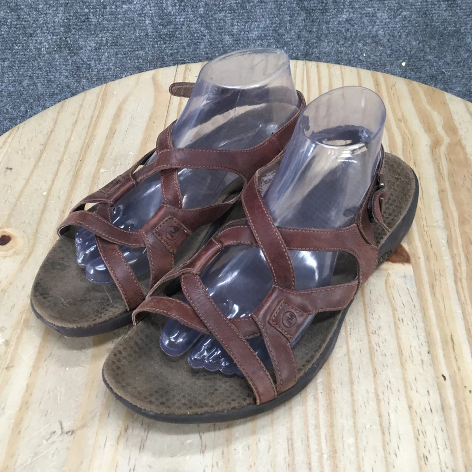 Sandalias Merrell para mujer 10 marrón agave con tiras de cuero cómodas J36612 Foto 4 de 4