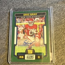 Panini 2023 Score Rookies Eric Gray RC Auto Green Signatures #332