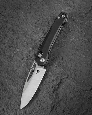Bestech Knives Cobber Folding Knife 3.38'' 14C28N Steel Blade Black G10 Handle