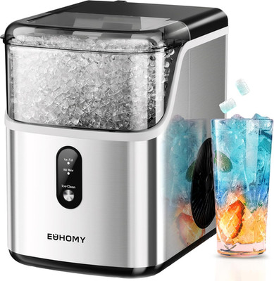 Nugget Ice Maker Countertop, Ready in 7 Mins, 34Lbs/24H Pebble Ice Maker Machine