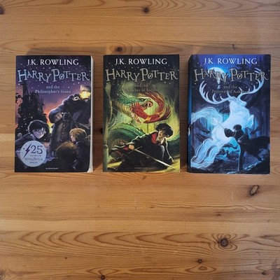 Harry Potter 1-3 Paperback Book Set Bundle - Star Covers Jonny Duddle