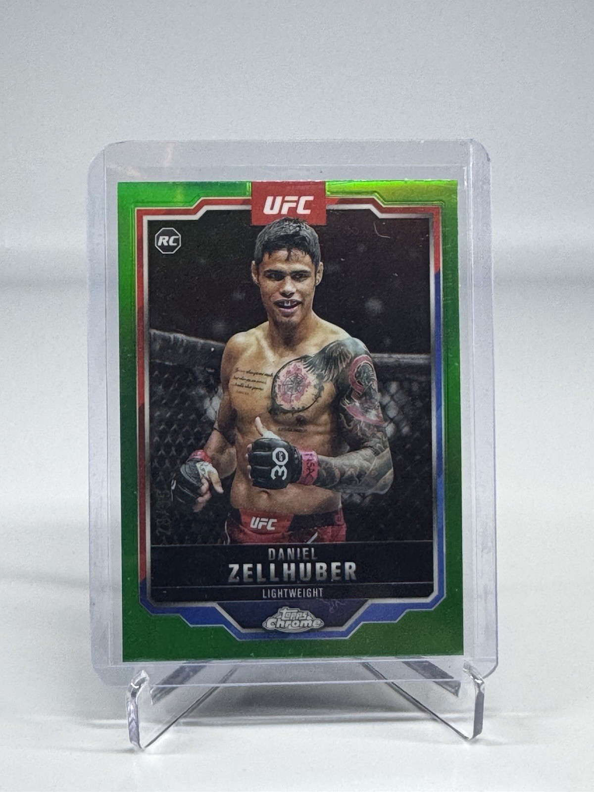 2025 Topps Chrome UFC - Daniel Zellhuber #189 Green Refractor /99 (RC)