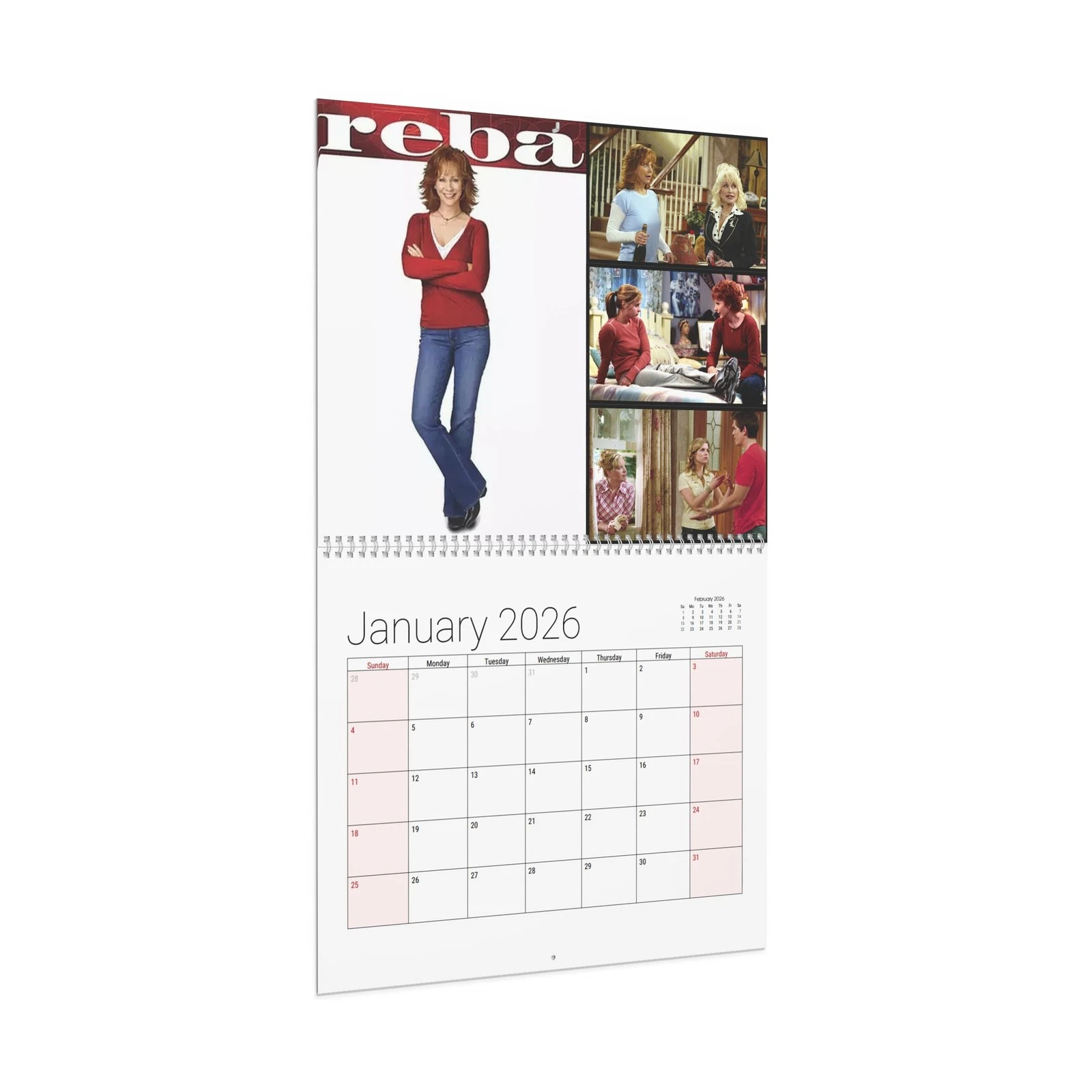 Reba TV Show 2026 Wall Calendar - Home Decor, TV Fan Gift, Monthly