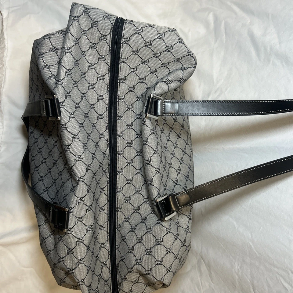 Bolso de Lona de Hombro Vintage Ralph Lauren Signature Monograma Cuero Lona Foto 2 de 4