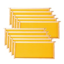Deep Brood Beehive Frames with Wax Foundation,10 Pack Honey Bee Frames with 1...