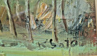 K. SATO (Japan 1909-1978), Plein Air Landscape, Orig. Oil / Canvas, 6" by 9" — photo 3