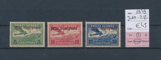 BV72502 Albania 1929 sobreimpresión de sellos de correo aéreo lote fino MH cv 45 EUR