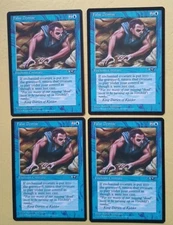 Magic the Gathering MTG Alliances  FALSE DEMISE  (Cave-in) X 4 LP/EX  C 1996!