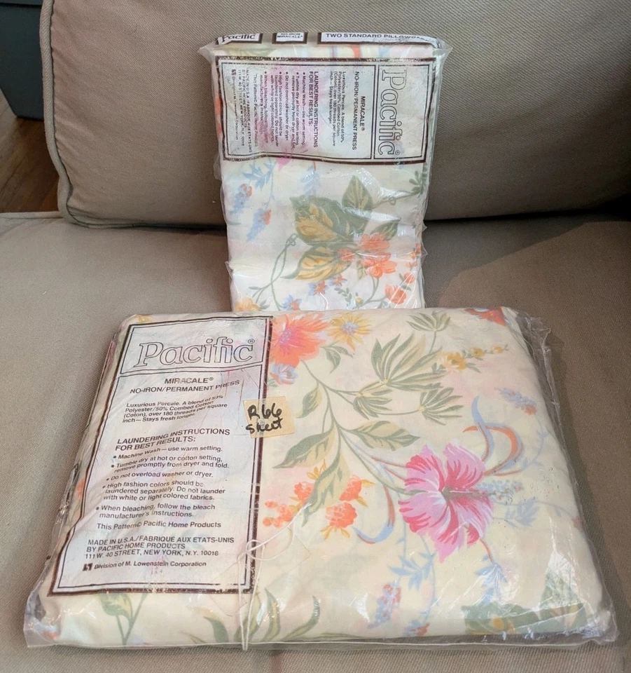 Sábana bajera floral doble ajustable Pacific Miracale Perm Press 2 fundas de almohada estándar Foto 2 de 4