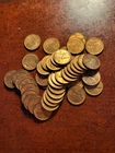 Partial roll 1937 S Lincoln Wheat Cent, 42 coins, AU+ to BU     inv01    p136