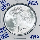 1923 BU UNCIRCULATED SILVER PEACE DOLLAR AUTHENTIC U.S. MINT FREE SHIPPING 4790