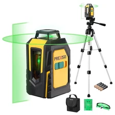 360° Laser Level with Tripod, 100Ft Self Leveling Cross Line Laser- Green Hor...