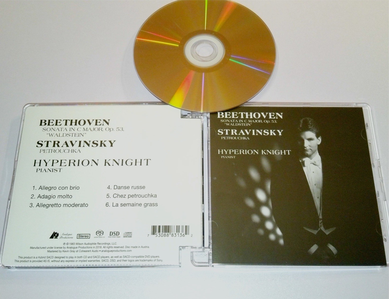 Hyperion Knight Beethoven Waldstein Sonata WILSON AUDIO 24K Gold SACD mint