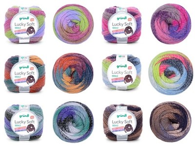 200g Gründl Lucky Soft Farbverlauf Wolle Garn zum Stricken Häkeln GP 49,75 /1kg