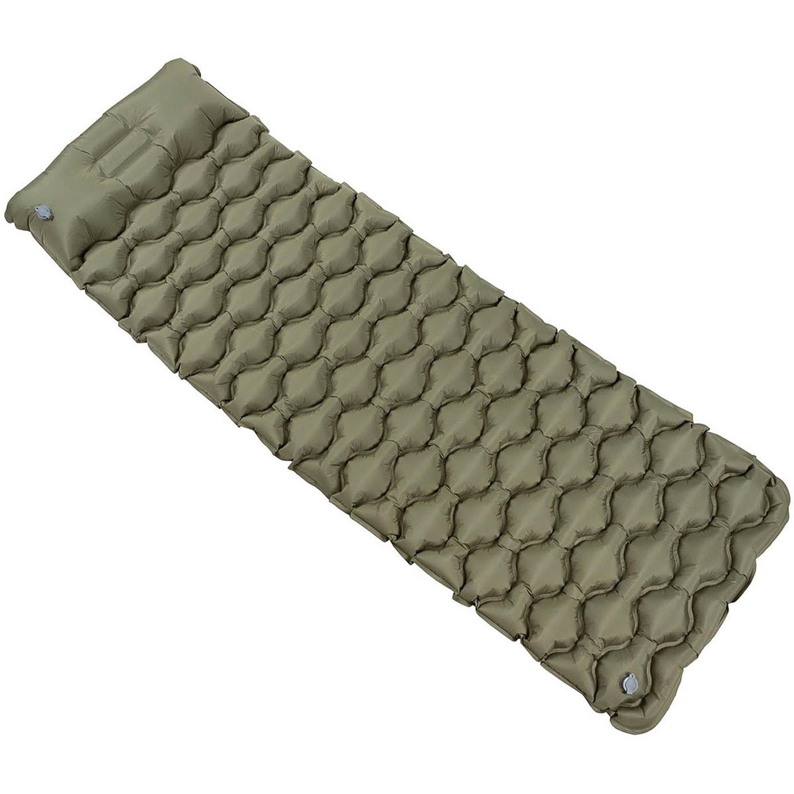 MFH Esterilla Inflable Aislante Con Cabecero Ligera Impermeable Rollbar Olive