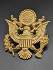 WW2 Period United States Army / Airforce Officer’s Gilt Cap Badge. Military US