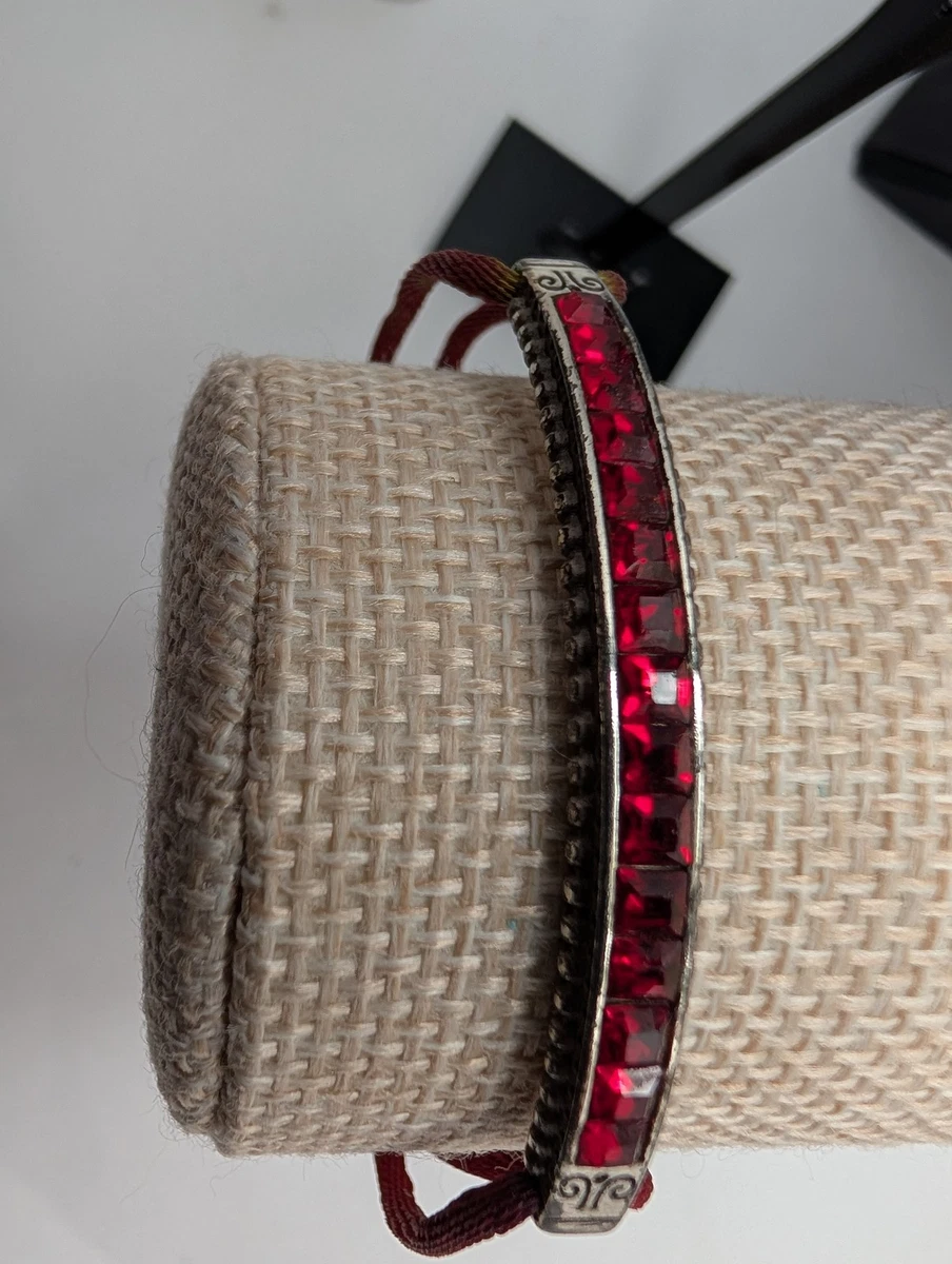 Bracelet Porte-téléphone Brighton En Cuir Rouge - Accents Argentés, Poche Pour Carte, Taille S, Occasion