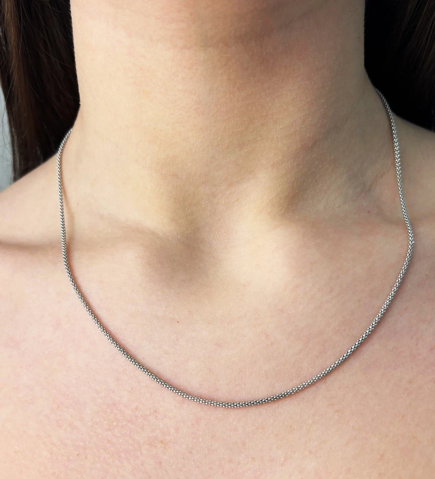 Collana Popcorn da 45cm o 55cm spessore 1,5mm in argento 925 - Les Folies - Immagine 4 di 4