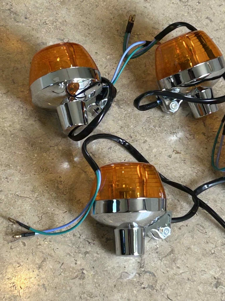 Honda Indicator Set x4 NEW CB100,CB125,CB200,CB250,CB350,CB360,CB400,CG125 F,K,T - Image 2 of 3