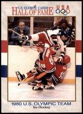 1991 Impel U.S. Olympic Hall of Fame #67 1980 U.S. Hockey Team Aggressive block