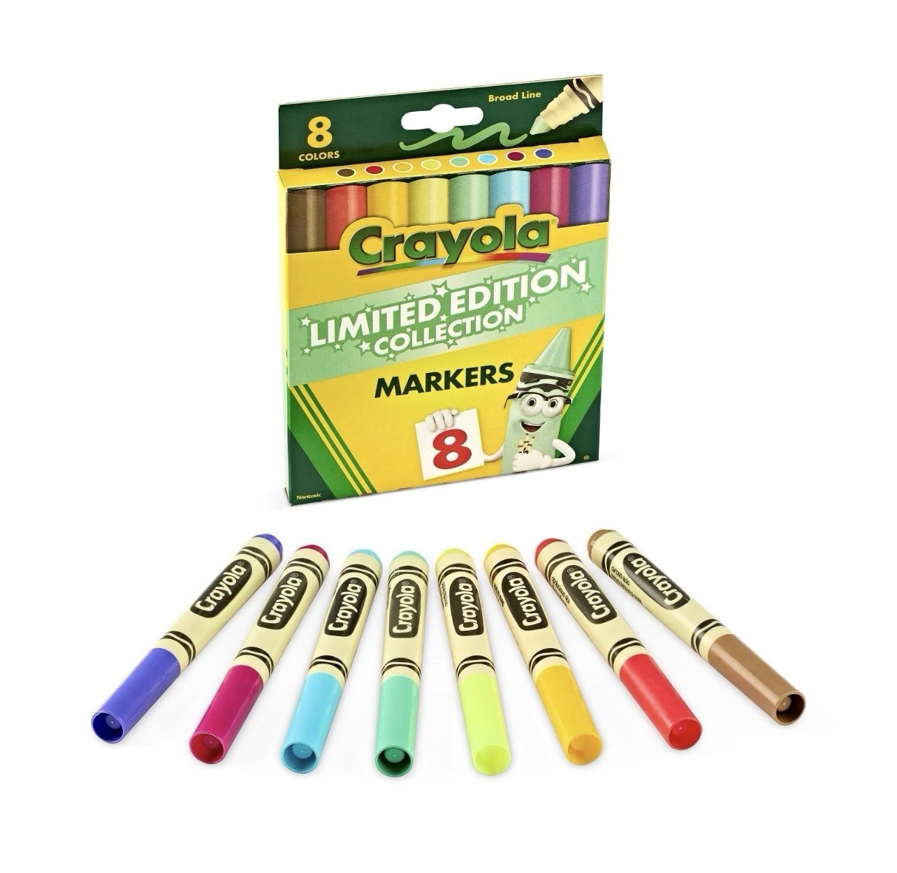 Crayola Limited Edition 8 Retired Colors Marker Set, Brand New, Rare, Broad Line