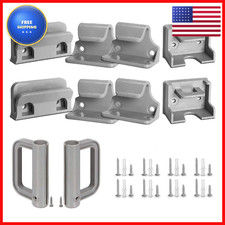 Grenfu Retractable Baby Gate Replacement Parts Kit Grey Pet Gate Full Set Wall