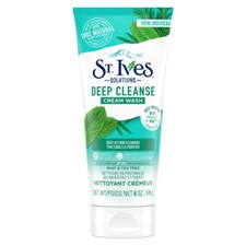 3x St. Ives Solutions Deep Cleanse Cream Wash Mint  Tea Tree 6 oz.