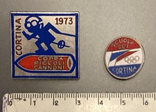 CORTINA D’AMPEZZO COPPA PICCOLI CANNONI 1973 - + PIN Da Giacca Scuola Nazionale